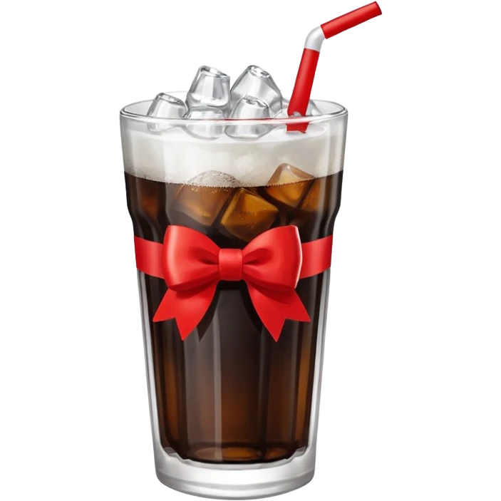 Coca cola Diet coke with small  bow emoji