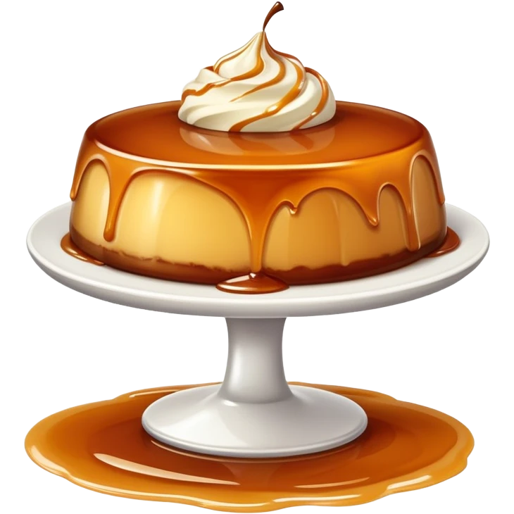 delicious pudding dessert with caramel topping emoji