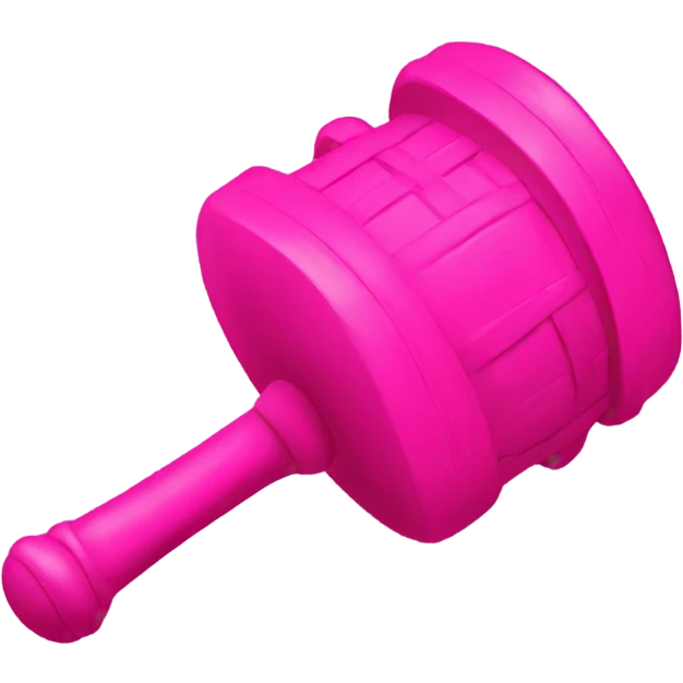 Po m judge mallet in pink emoji