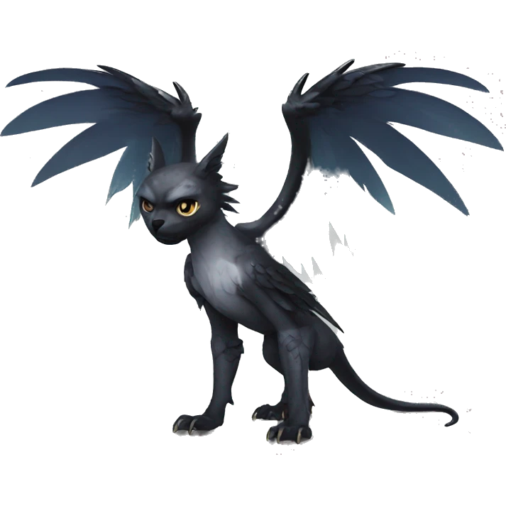 cool edgy winged animal hybrid full body emoji