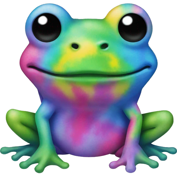 Tie dye frog emoji