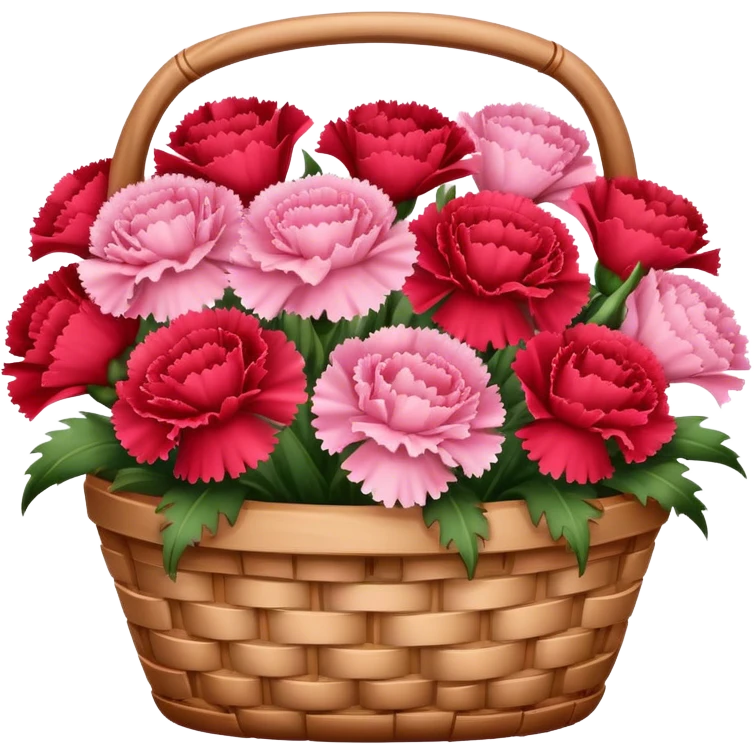 basket of carnations flowers emoji