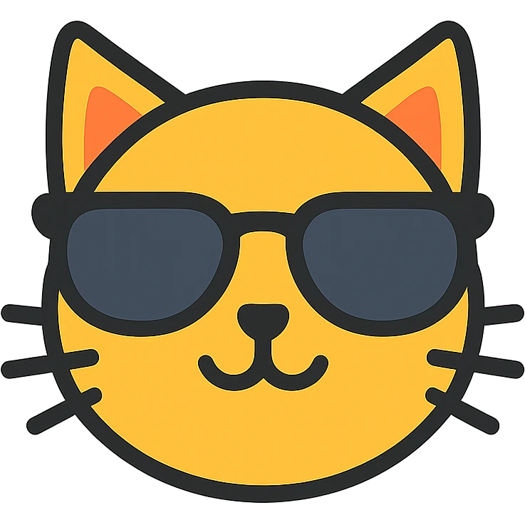 cat wearing sunglasses emoji