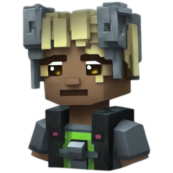 minecraft in cyberpunk style emoji
