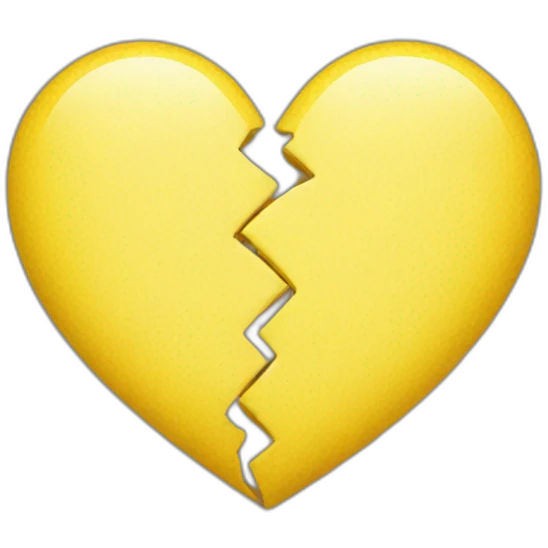 broken yellow heart emoji