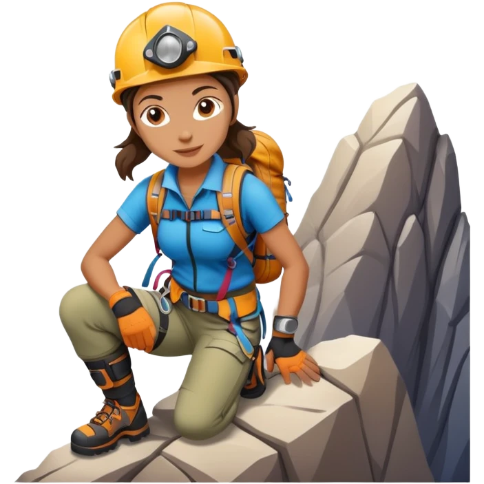 female mountain climber emoji