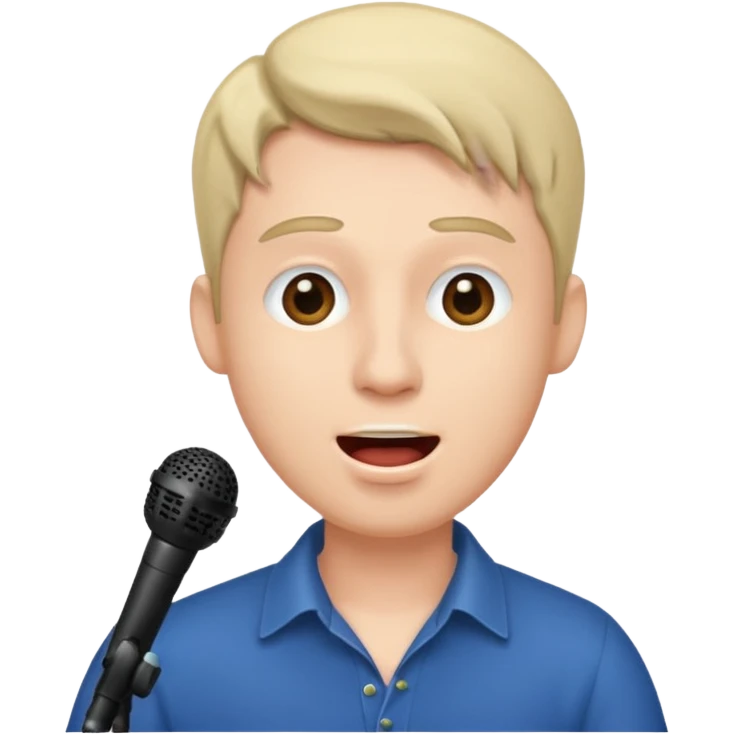 man singing emoji