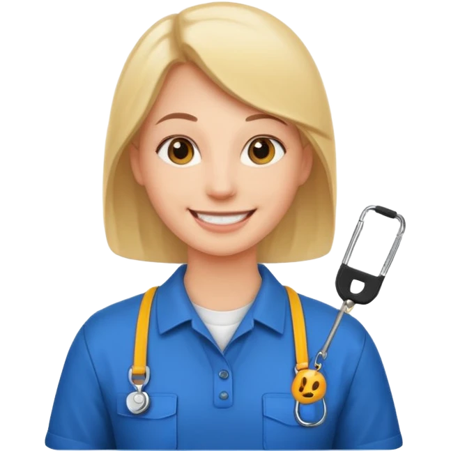 Employee with Lanyards emoji