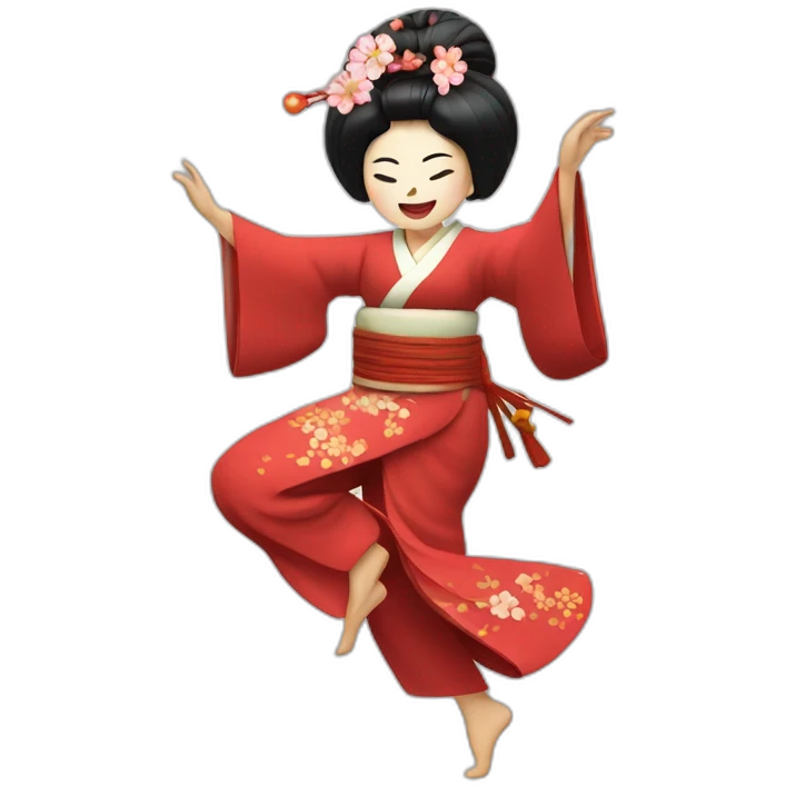 Geisha-dancing emoji