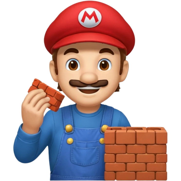 mario eating a brick emoji