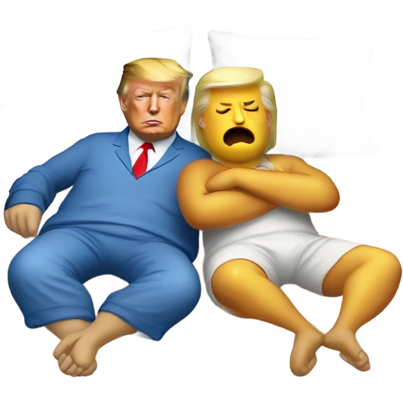 Trump and Biden sleeping next to eachother emoji