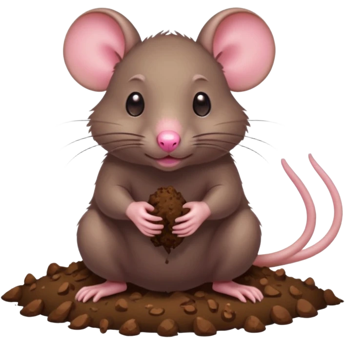 rat having a poo emoji