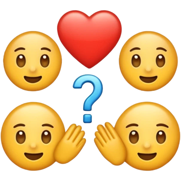 50/50 question emoji