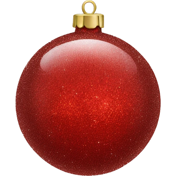 Red glitter Christmas bauble emoji