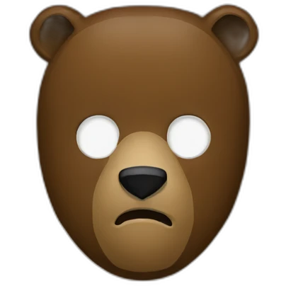 Grizzly head ski mask emoji