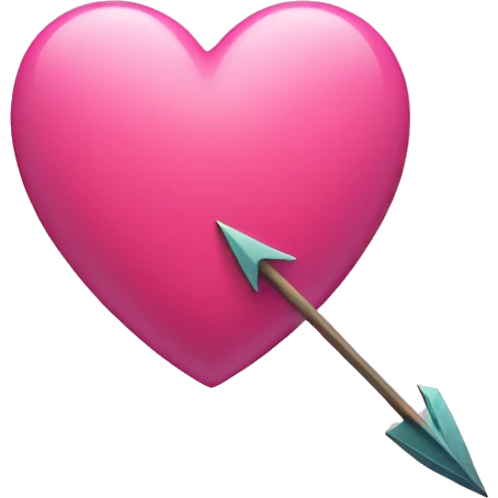 Pink heart with an arrow  emoji