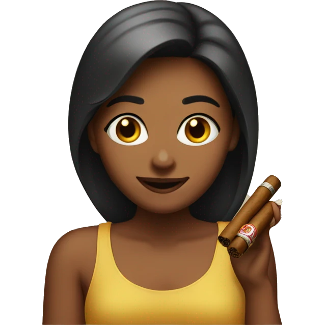 girl with the cigar emoji