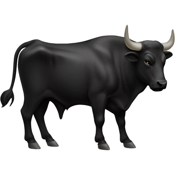 black bull siluete emoji