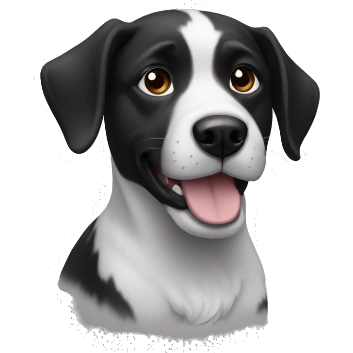 dog black and white emoji