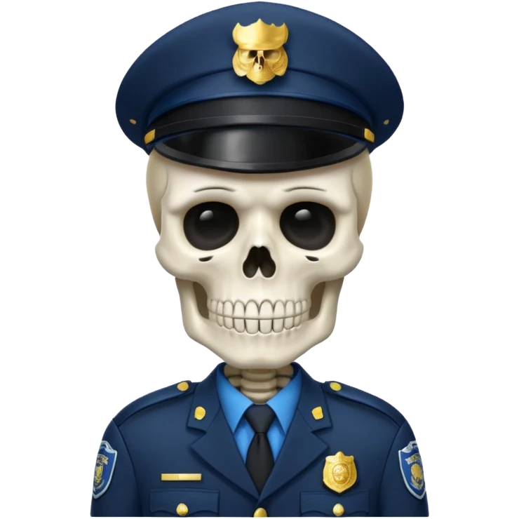 skeleton police emoji