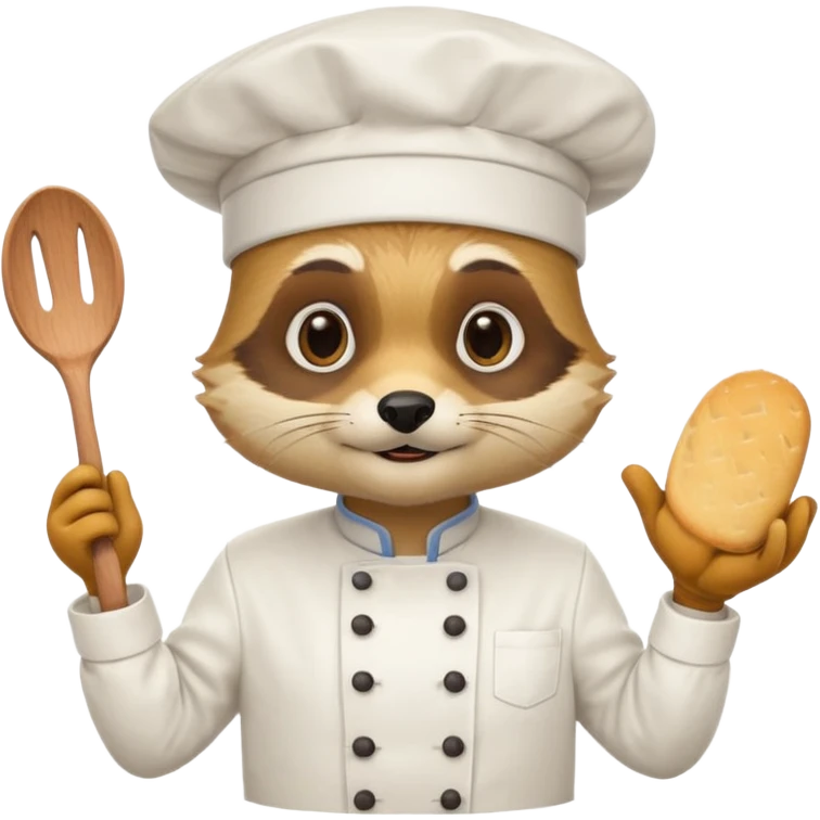 chef yellow raccoon emoji