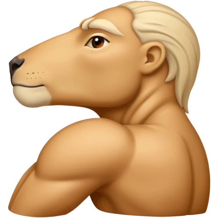 Create a shoulder emoji with all 3 delts visible. Side shoulder view. Arms down and show only shoulder part emoji