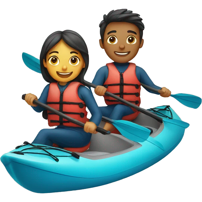 Two people kayaking emoji