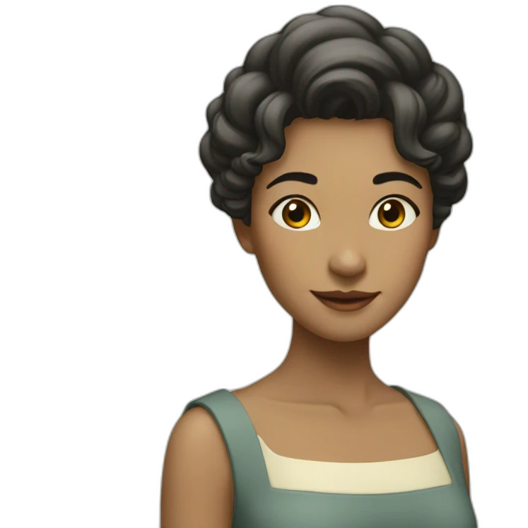 日本の女の子・ボブヘア・茶髪 emoji