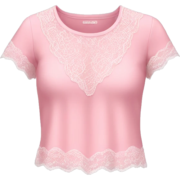  pink top with lace emoji