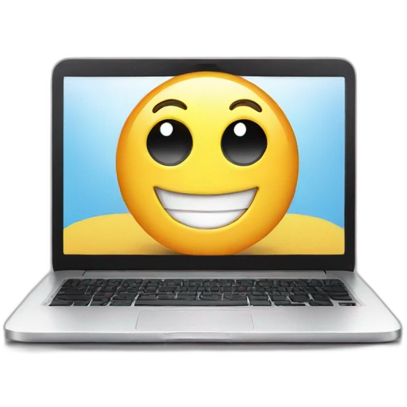 smiling laptop emoji