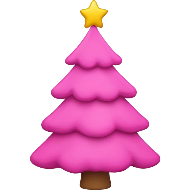 pink christmas tree emoji