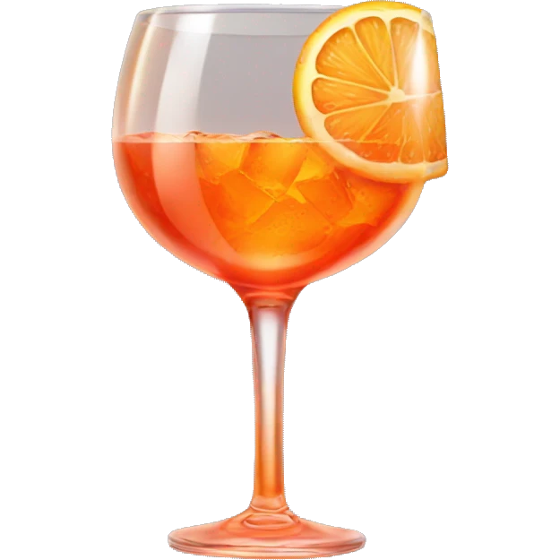 Aperol spritz wine glass emoji