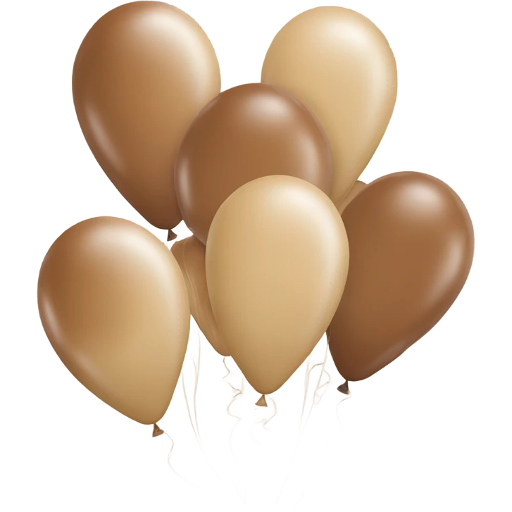 brown beige balloons emoji