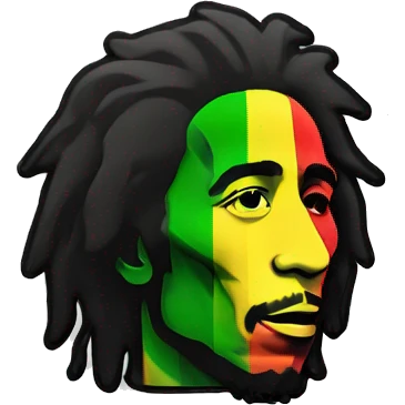 420 Bob Marley Rasta colours backlit emoji