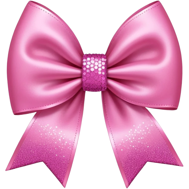 Pink bow with glitter emoji
