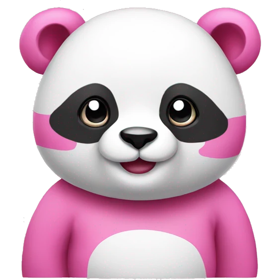 Pink panda emoji