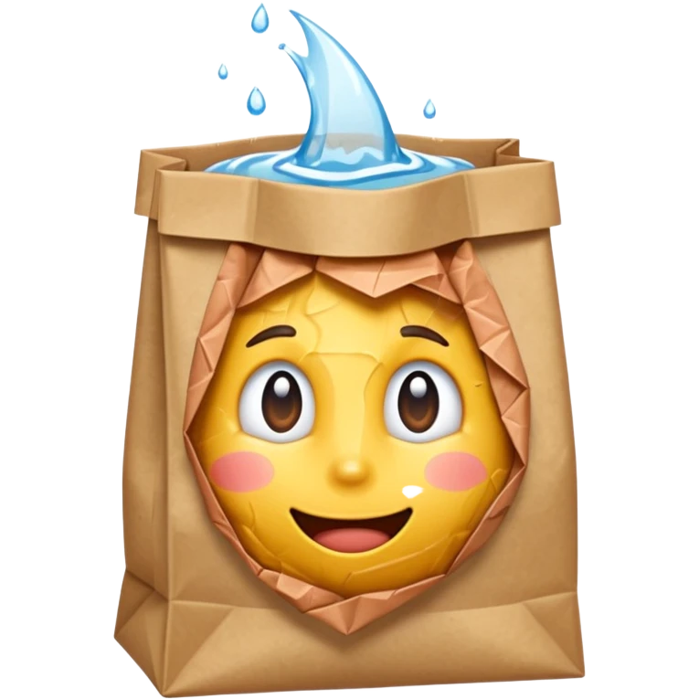 Brown Bag  With Water Inside emoji