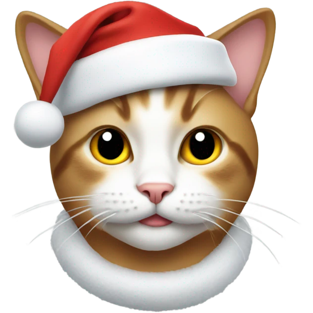 A cat with a Santa hat emoji