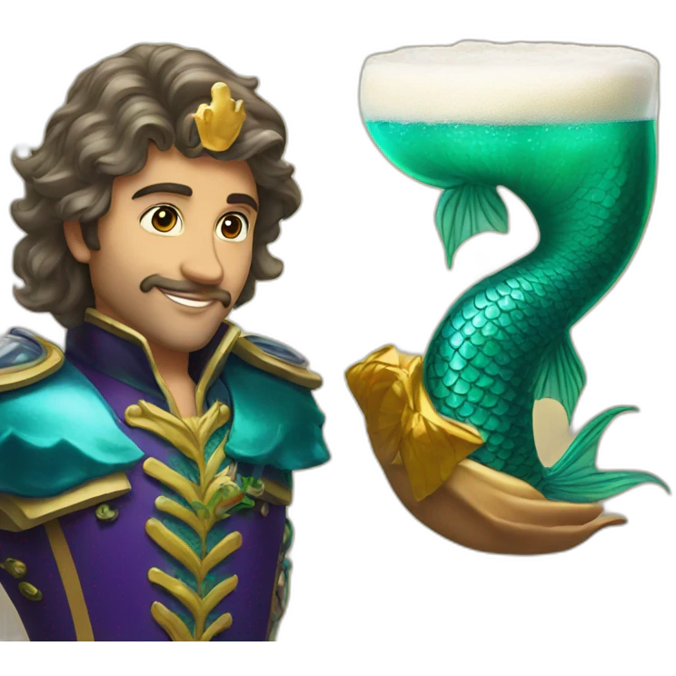 Prince Beer and mermaid emoji