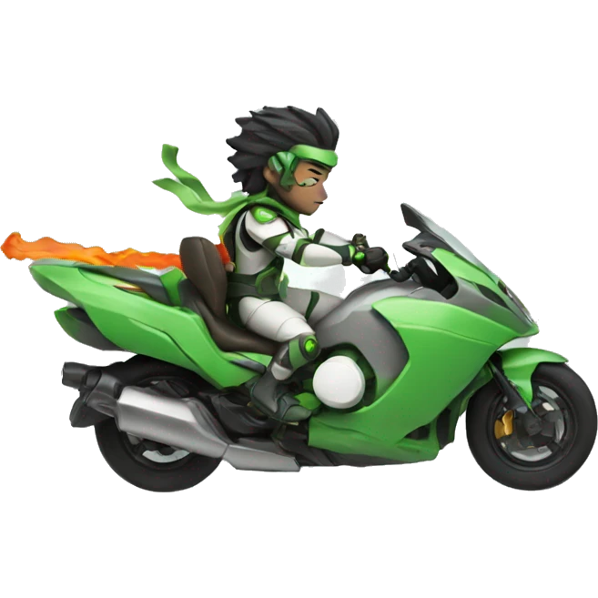 Genji driving emoji