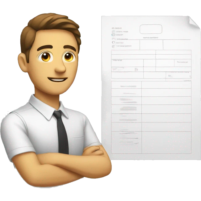 Man fill out brief  emoji