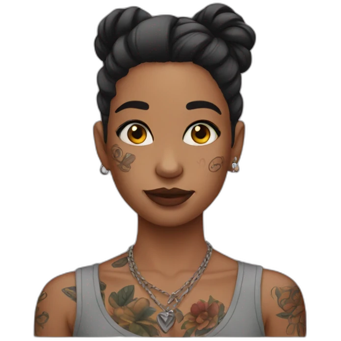 girl with tattoos emoji