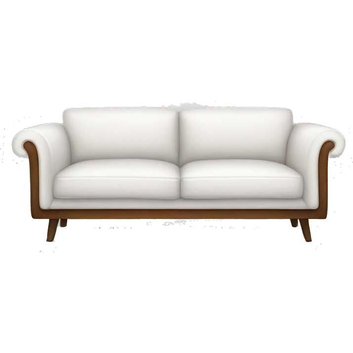 Realistic-white-modern-sofa emoji