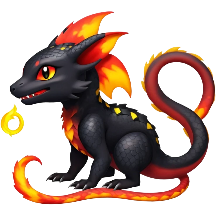 Salandit-Umbreon-Charmeleon-Fakémon-hybrid-creature (full body)  emoji