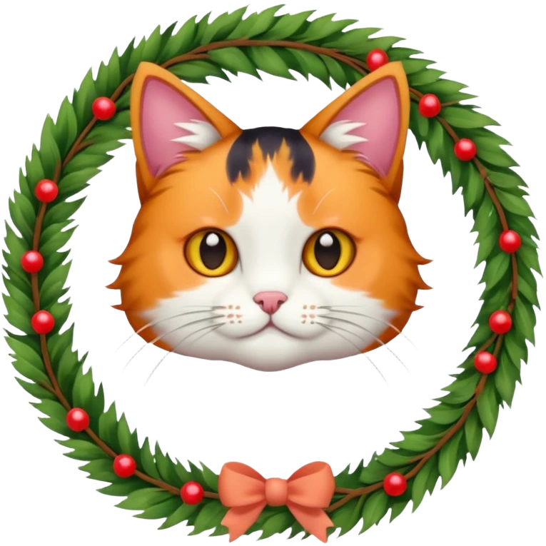 wreath cat emoji