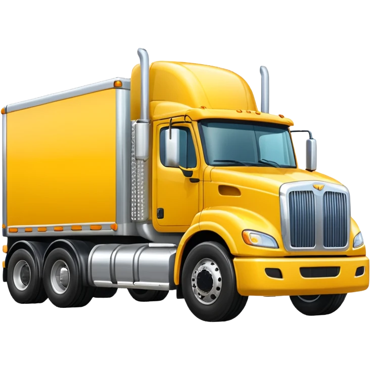 yellow semi truck emoji