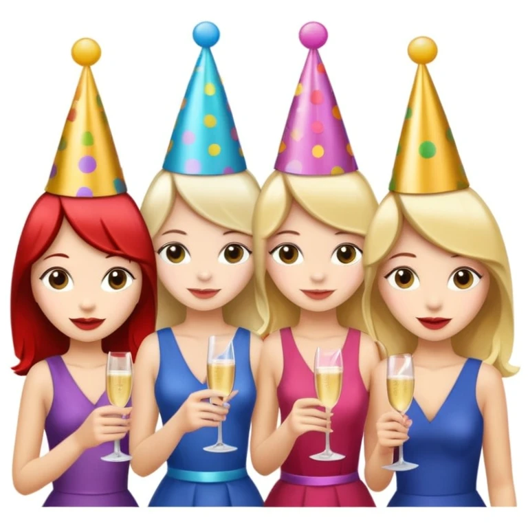 girls celebrating  emoji