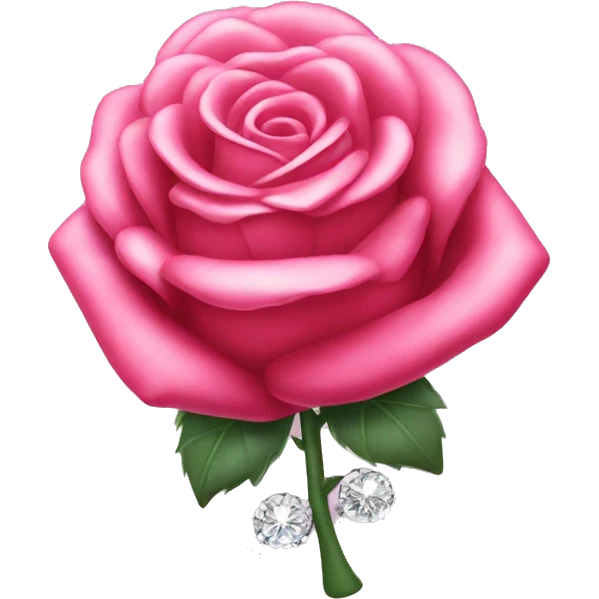 rose toy with diamonds emoji