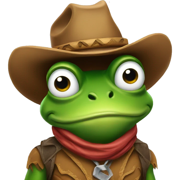 Cowboy frog emoji