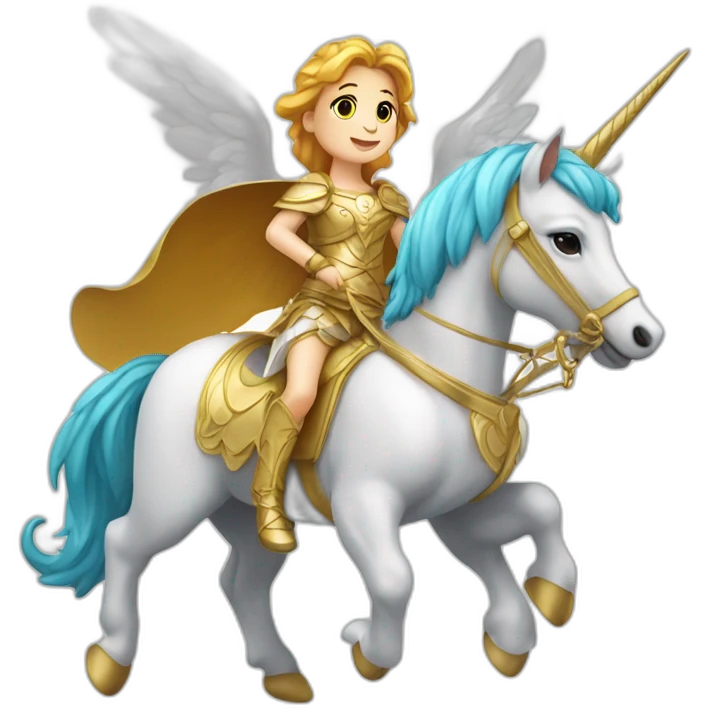 ange sur licorne emoji